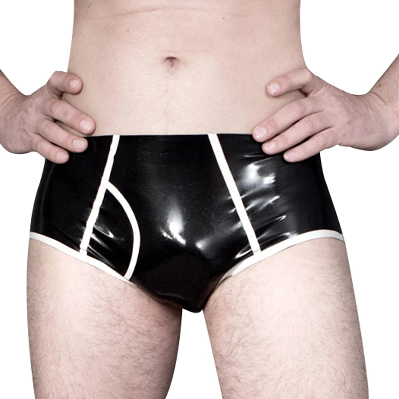 Party Latex Briefs With Stripe - đánh giá và giá Boyshort Underwear
