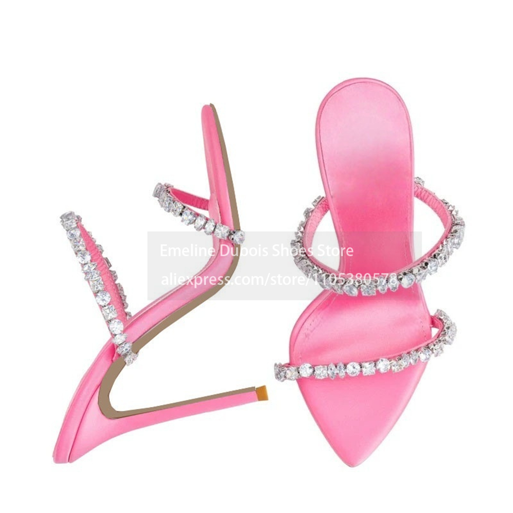 Pink Satin Rhinestone Double S - đánh giá và giá Slip Dress Satin